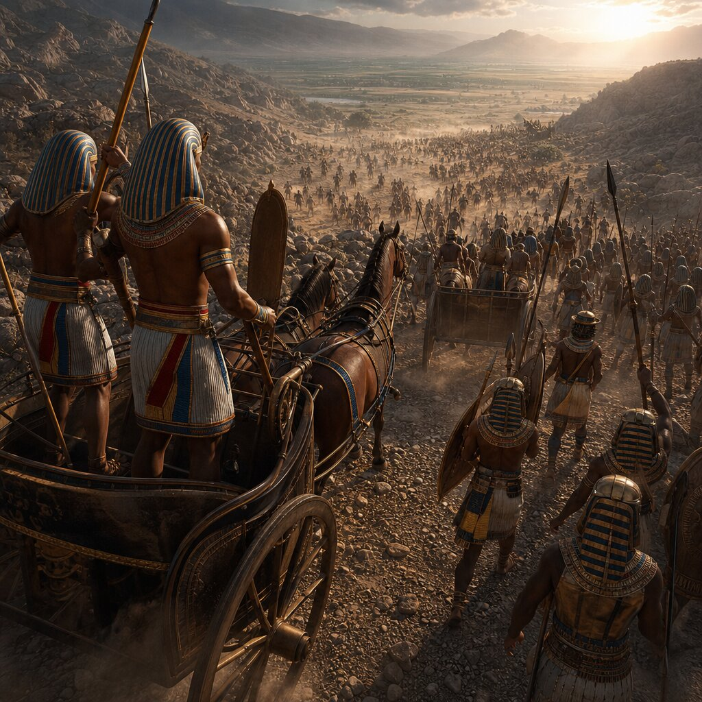 Illustration historique : Bataille de Megiddo remportée par Thoutmôsis III