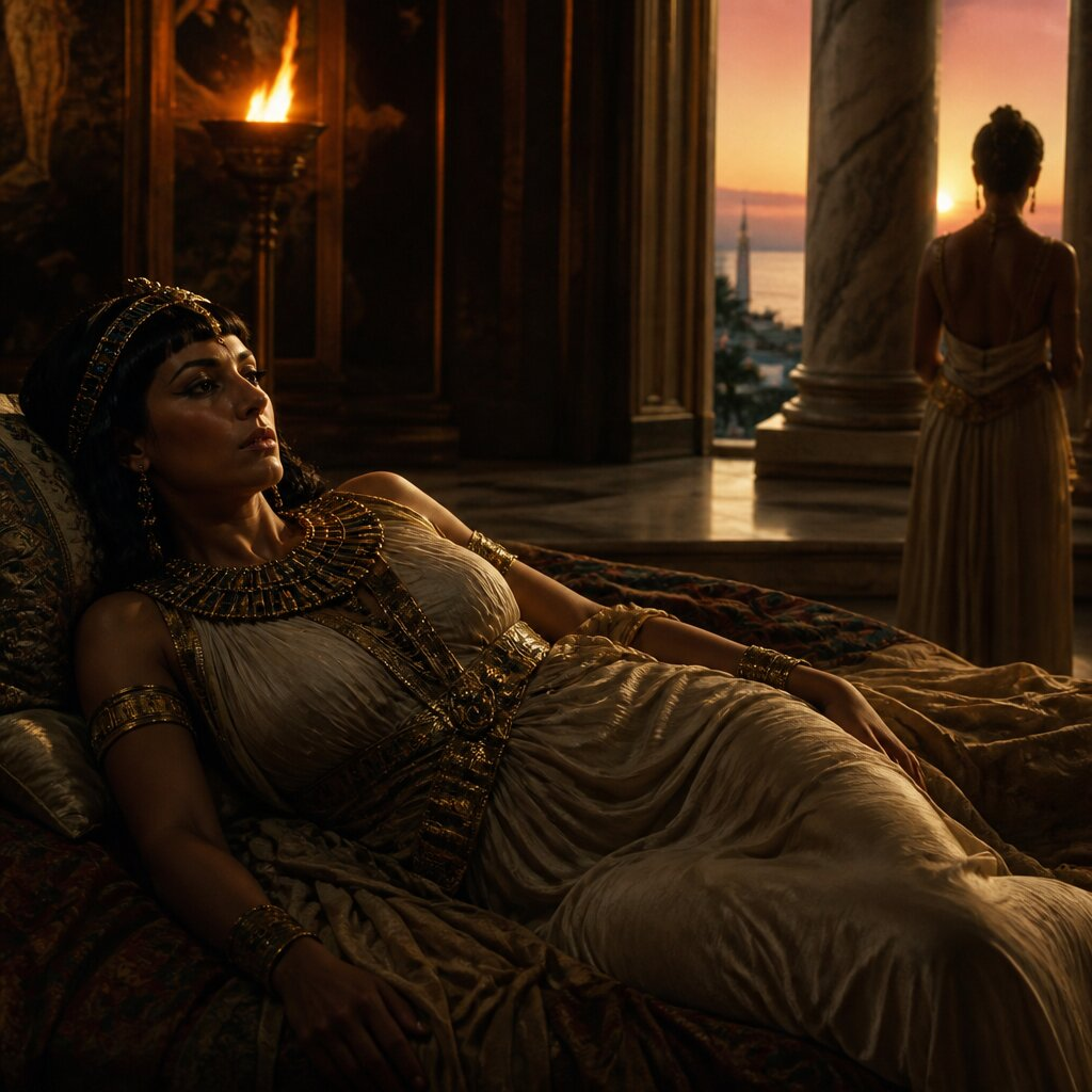 Illustration historique : Mort de Cléopâtre VII et fin de l'Égypte pharaonique autonome