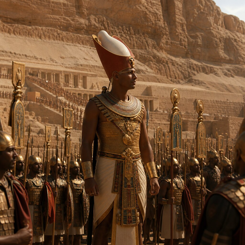 Illustration historique : Réunification de l'Égypte par Montouhotep II (Moyen Empire)